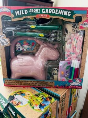 Wild About Gardening Unicorn Bloom Kids Gardening Play Set - Pink